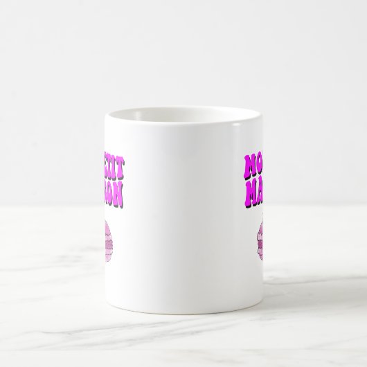 Mon Petit Macaron Retro Groovy Text Kaffeetasse (Mittel)