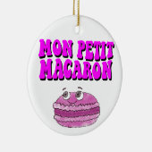 Mon Petit Macaron Retro Groovy Text Keramik Ornament (Rechts)