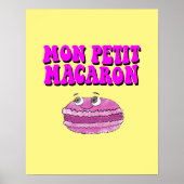 Mon Petit Macaron Retro Groovy Text Poster (Vorne)