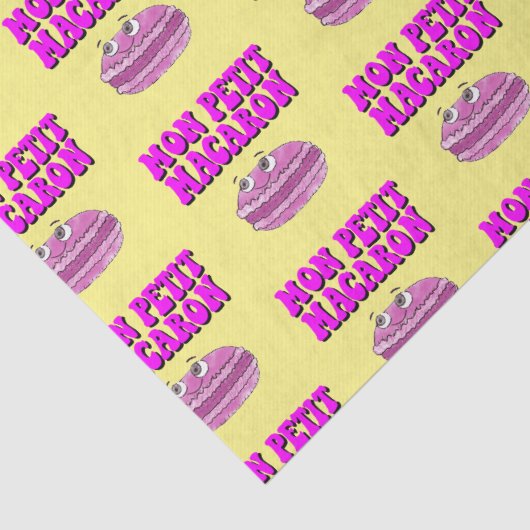 Mon Petit Macaron Retro Groovy Text Seidenpapier (Detail)