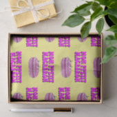 Mon Petit Macaron Retro Groovy Text Seidenpapier (Geschenk)