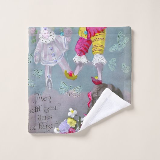 Mon petite coeur dans ce baiser 2 badhandtuch set (Waschlappen)