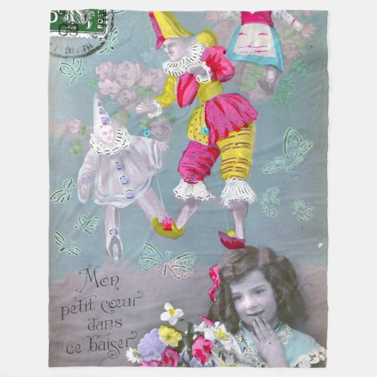 Mon petite coeur dans ce baiser 2 fleecedecke (Vorderseite)