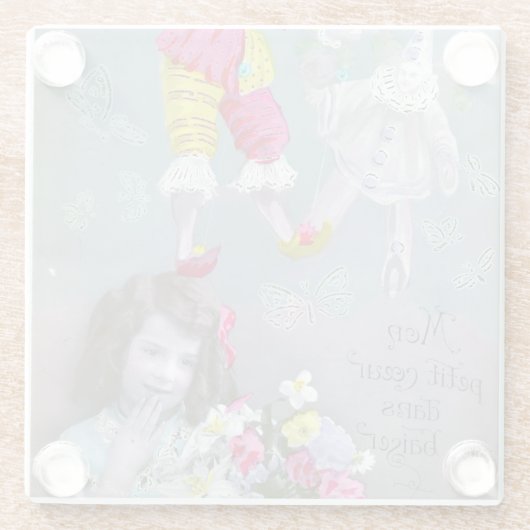 Mon petite coeur dans ce baiser 2 glasuntersetzer (Rückseite)