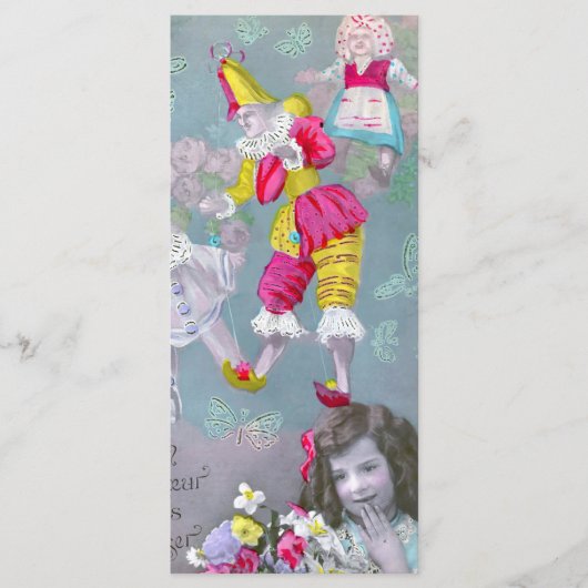 Mon petite coeur dans ce baiser 2 Lesezeichen Menükarte (Vorderseite)