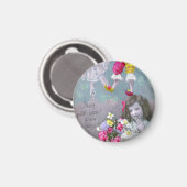 Mon petite coeur dans ce baiser 2 magnet (Vorderseite/Rückseite)