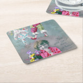 Mon petite coeur dans ce baiser rechteckiger pappuntersetzer (angewinkelt)