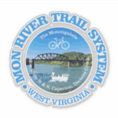 Mon River Trail System (radfahren c) Aufkleber (Vorderseite)