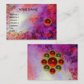 MON RUBY, AGATA , hellrot violett graues Platin Visitenkarte (Vorne/Hinten)