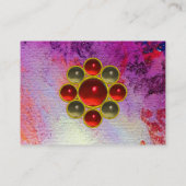 MON RUBY, AGATA , hellrot violett graues Platin Visitenkarte (Rückseite)