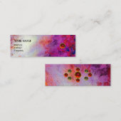 MON RUBY, AGATA , knallrote violette Perle Mini Visitenkarte (Vorne/Hinten)