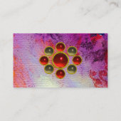 MON RUBY, AGATA , knallrote violette Perle Visitenkarte (Rückseite)