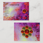 MON RUBY, AGATA , lila violett-grün, leuchtend rot Visitenkarte (Vorne/Hinten)