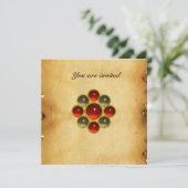 MON Ruby-Pergament Einladung (Stehend Vorderseite)