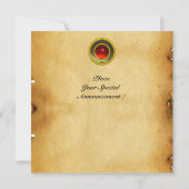 MON Ruby-Pergament Einladung (Rückseite)