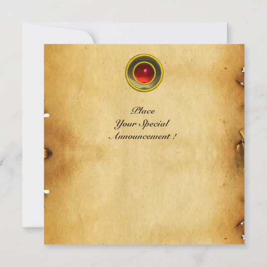 MON Ruby-Pergament Einladung (Rückseite)