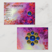 MON SAPPHIRE AGATA, hellviolett blaue Leinen Visitenkarte (Vorne/Hinten)