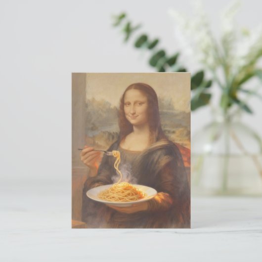 Mona and her Spaghetti Postkarte (Stehend Vorderseite)