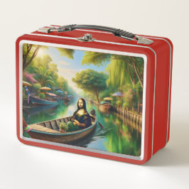 Mona auf einem Boot in Thailand Metall Brotdose