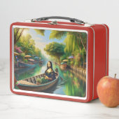 Mona auf einem Boot in Thailand Metall Brotdose (Beispiel)