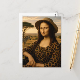 Mona auf Safari Postkarte