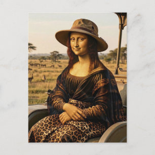 Mona auf Safari Postkarte