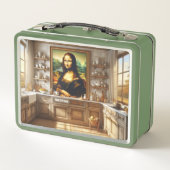 Mona Bild ist in einem Küchenraum Metall Brotdose (Rückseite)