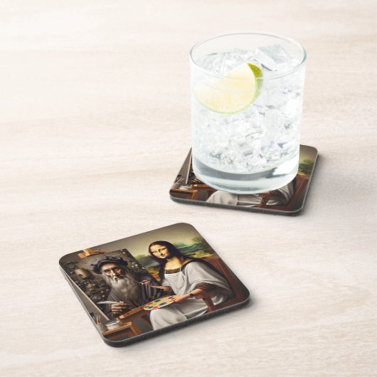 Mona Do da Vinci Getränkeuntersetzer (Rechte Seite)