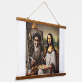 Mona Do da Vinci Wandteppich Mit Holzrahmen (Gewinkelt)