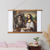 Mona Do da Vinci Wandteppich Mit Holzrahmen (Schlafzimmer)
