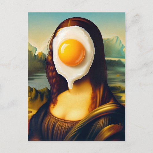 Mona Egg auf ihrem Gesicht Postkarte (Vorderseite)