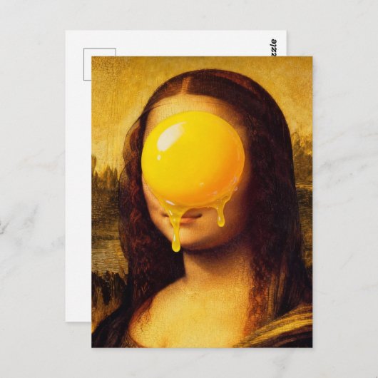Mona Egg Yolk Funny Postkarte (Vorne/Hinten)