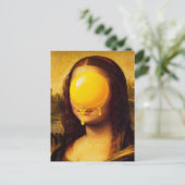 Mona Eigelb Lustig Postkarte (Stehend Vorderseite)