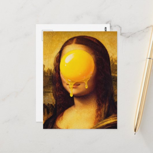 Mona Eigelb Lustig Postkarte (Vorderseite/Rückseite Beispiel)