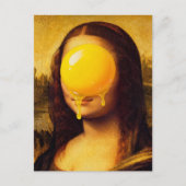 Mona Eigelb Lustig Postkarte (Vorderseite)