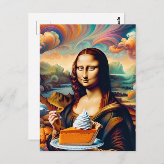 Mona Enjoys Pumpkin Pie Postkarte (Vorne/Hinten)