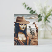 Mona geht auf Safari Postkarte (Stehend Vorderseite)