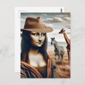 Mona geht auf Safari Postkarte (Vorne/Hinten)
