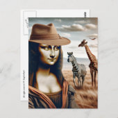 Mona geht auf Safari Postkarte (Vorne/Hinten)