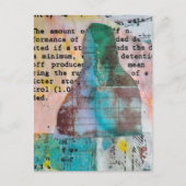 Mona gestempelte Mixed Media Postkarte (Vorderseite)