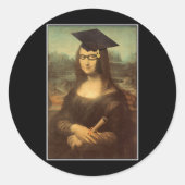 Mona Graduate Runder Aufkleber (Vorderseite)