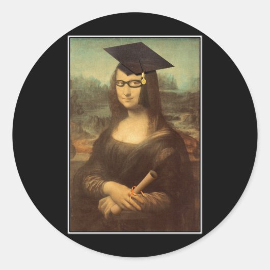 Mona Graduate Runder Aufkleber (Vorderseite)
