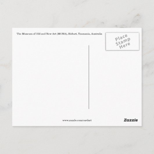 Mona Hobart Postkarte (Rückseite)