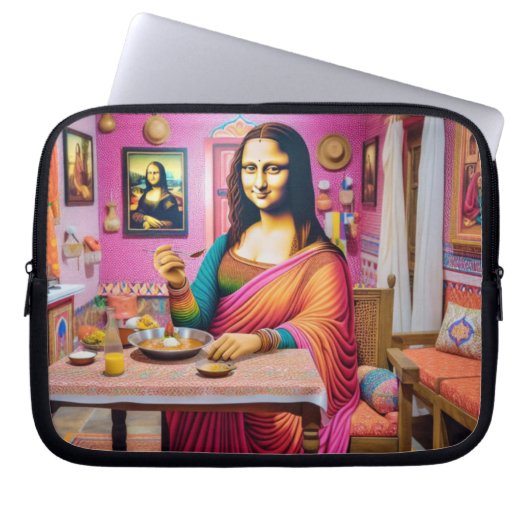 Mona isst indische Lebensmittel Laptopschutzhülle (Vorderseite)