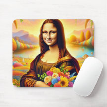Mona lächelt und Blumen