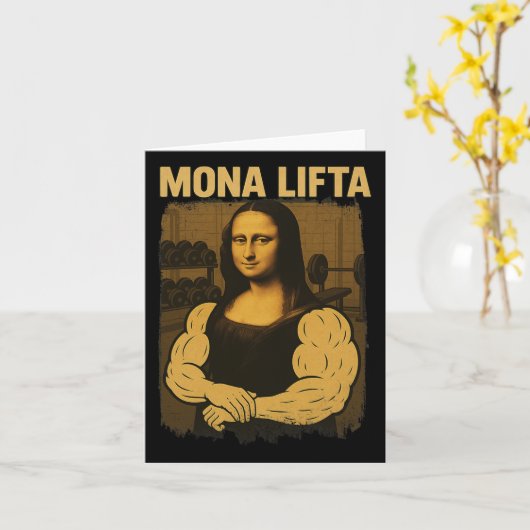 Mona Lifta Gym Workout Monument Obelisk Fitness Karte (Gelbe Blume)