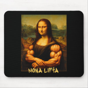 Mona Lifta Muscle Mona Lisa Bodybuilder Gym und Ar Mousepad