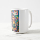 Mona Lisa 2.0 Moderner Pop-Art-Influencer-Poster - Kaffeetasse (VorderseiteRechts)