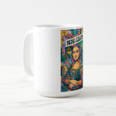 Mona Lisa 2.0 Moderner Pop-Art-Influencer-Poster - Kaffeetasse (Vorderseite Links)