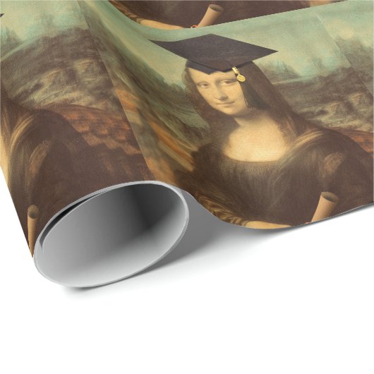 Mona Lisa Abschluss Geschenkpapier (Rolleneckpunkt)